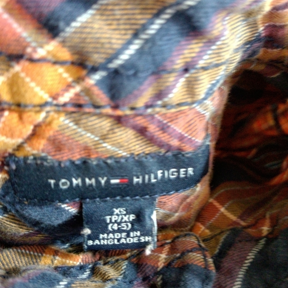 Tommy Hilfiger Boys Button Up Shirt XS 4/5 - Picture 3 of 3